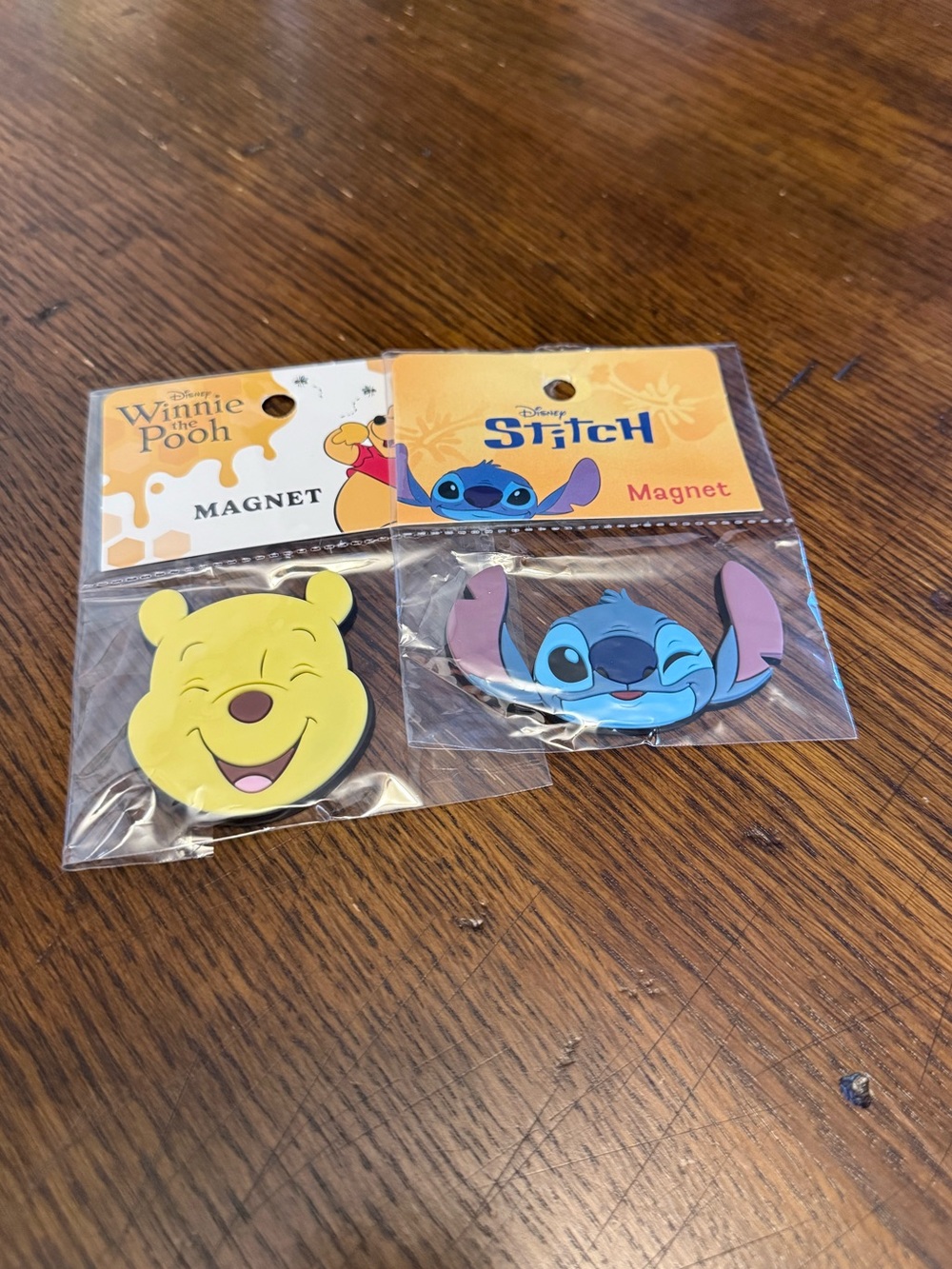 Disney Stitch + Winnie the Pooh Magnet Set | 2x2 | New, Still Sealed